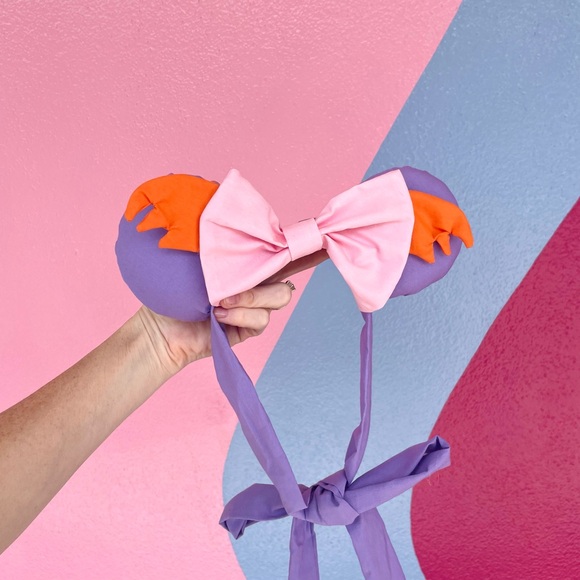 New York Couture *One of a Kind* FIGMENT Inspired Mouse Ears Tie Headband - Picture 4 of 7